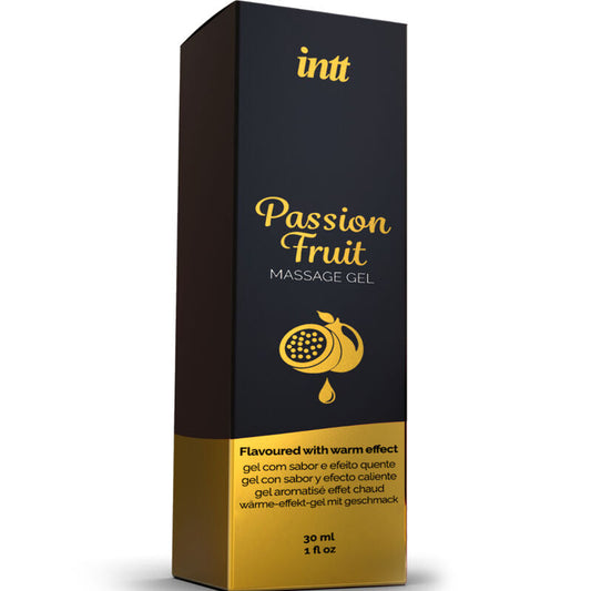 INTT MASSAGE & ORAL SEX - GEL DE MASAJE SABOR A FRUTA DE LA PASIÓN EFECTO CALOR INTT MASSAGE & ORAL SEX