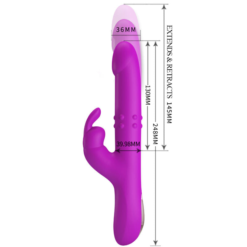 PRETTY LOVE - REESE VIBRADOR CON ROTACIÓN MORADO PRETTY LOVE