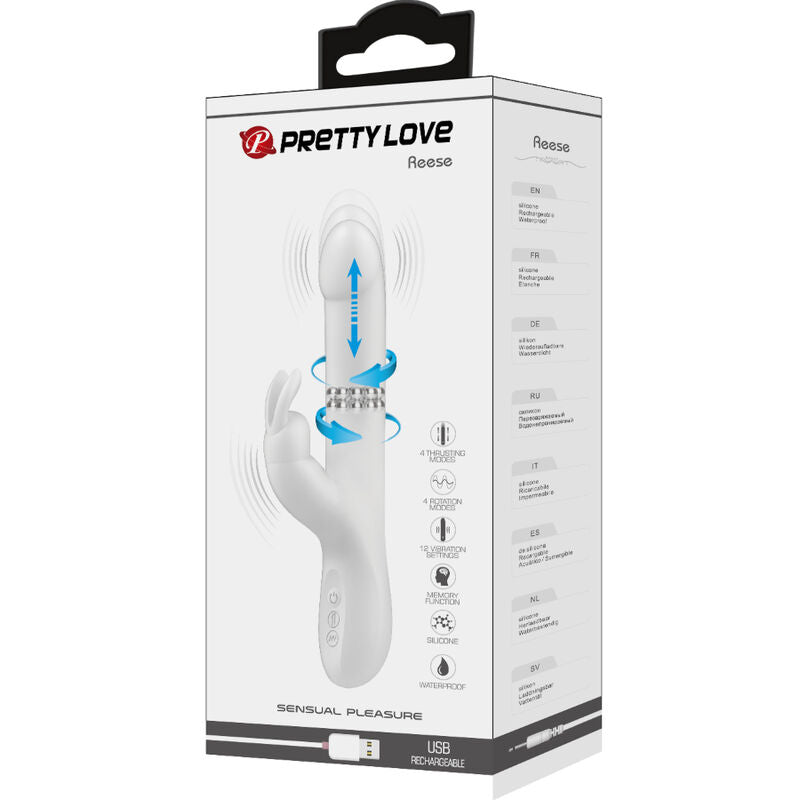 PRETTY LOVE - REESE VIBRADOR CON ROTACIÓN PLATEADO PRETTY LOVE