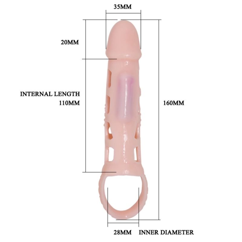 PRETTY LOVE - HARRISON FUNDA EXTENSORA PENE CON VIBRACIÓN Y STRAP 13.5 CM PRETTY LOVE MALE