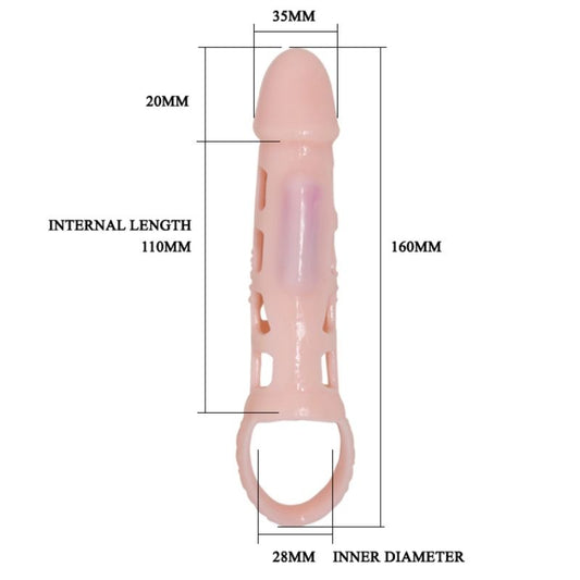 PRETTY LOVE - HARRISON FUNDA EXTENSORA PENE CON VIBRACIÓN Y STRAP 13.5 CM PRETTY LOVE MALE