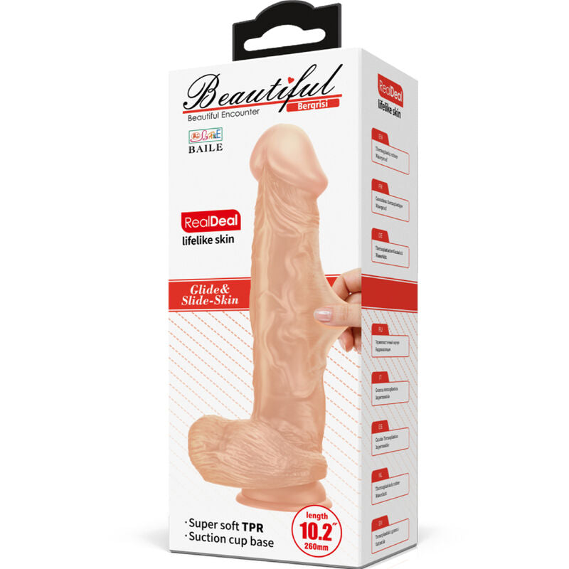 BAILE - BEAUTIFUL ENCOUNTER BERGRISI DILDO REALISTICO FLEXIBLE 26 CM NATURAL BAILE DILDOS