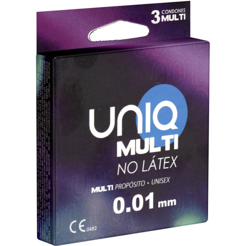 UNIQ - MULTI PRESERVATIVOS SIN LATEX 3 UNIDADES UNIQ