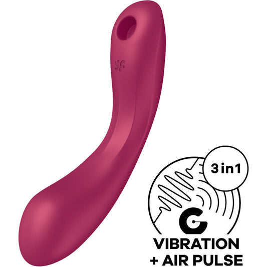 SATISFYER - CURVE TRINITY 1 AIR PULSE VIBRATION GRIS SATISFYER AIR PULSE