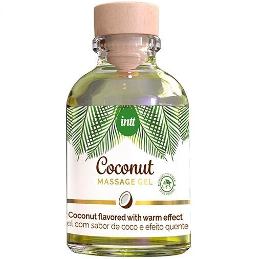 INTT - GEL DE MASAJE VEGANO CON SABOR A COCO Y EFECTO CALOR INTT VEGAN LINE