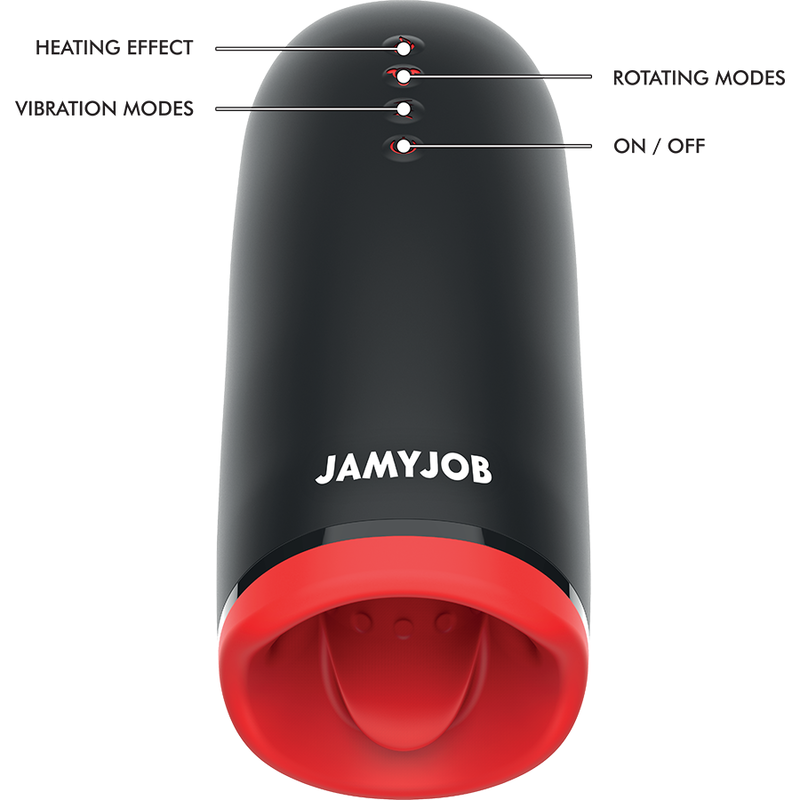 JAMYJOB - SPIN-X MASTURBADOR CON ROTACIÓN Y FUNCIÓN CALOR JAMYJOB