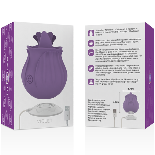 INTENSE - VIOLET ESTIMULADOR LENGUA BASE MAGNÉTICA INTENSE FUN