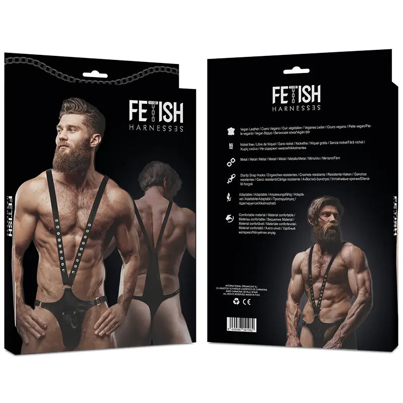 FETISH SUBMISSIVE ATTITUDE - ARNÉS ECOPIEL FORMA DE V HOMBRE FETISH SUBMISSIVE ATTITUDE