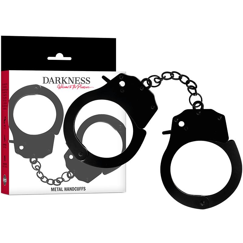 DARKNESS - ESPOSAS DE METAL PARA MANOS NEGRAS DARKNESS BONDAGE