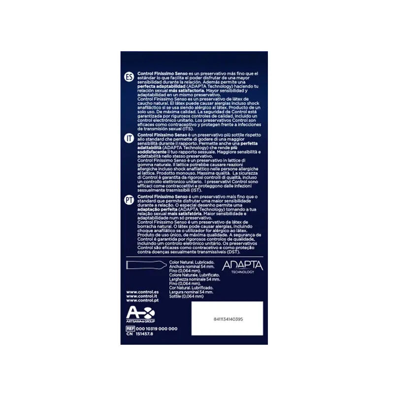CONTROL - SENSO PRESERVATIVOS 24 UNIDADES CONTROL CONDOMS