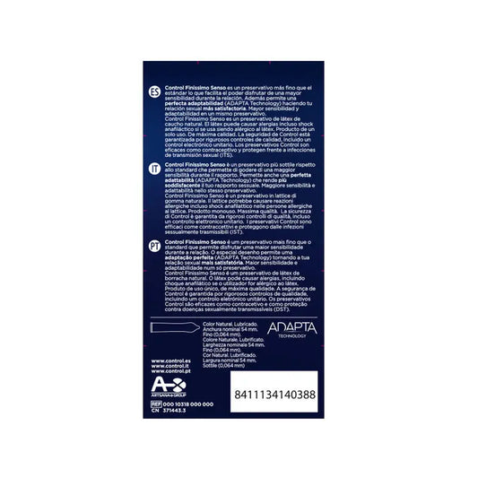 CONTROL - ADAPTA SENSO PRESERVATIVOS 12 UNIDADES CONTROL CONDOMS