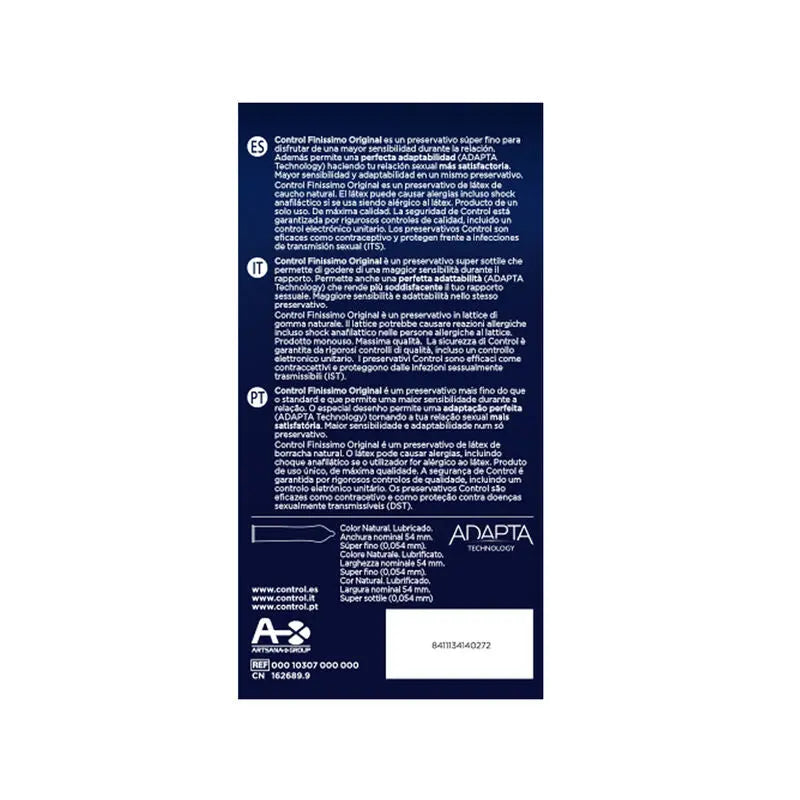 CONTROL - FINISSIMO PRESERVATIVOS 24 UNIDADES CONTROL CONDOMS