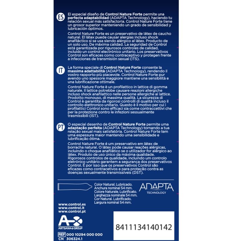 CONTROL - FORTE 12 UNIDADES CONTROL CONDOMS