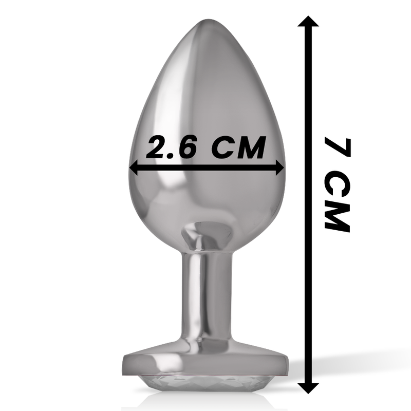 INTENSE - PLUG ANAL METAL ALUMINIO CORAZÓN BLANCO TALLA S INTENSE ANAL TOYS