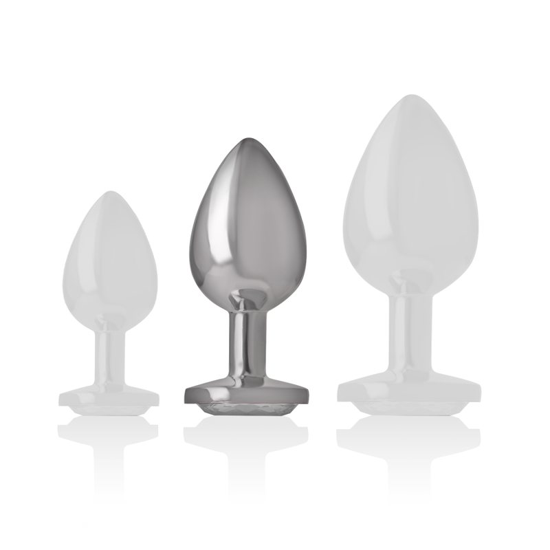 INTENSE - PLUG ANAL METAL ALUMINIO CORAZÓN BLANCO TALLA M INTENSE ANAL TOYS