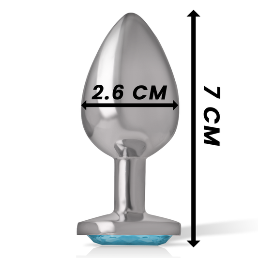 INTENSE - PLUG ANAL METAL ALUMINIO CORAZÓN AZUL TALLA S INTENSE ANAL TOYS