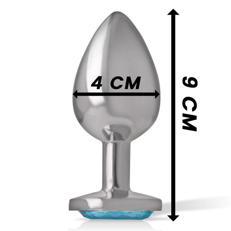 INTENSE - PLUG ANAL METAL ALUMINIO CORAZÓN AZUL TALLA L INTENSE ANAL TOYS