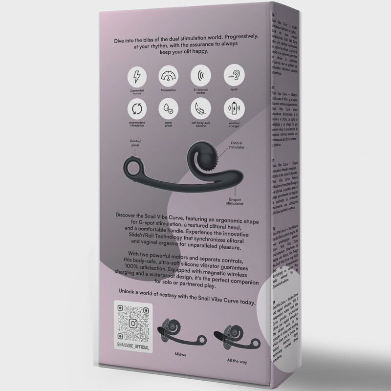 SNAIL VIBE - CURVE VIBRADOR NEGRO SNAIL VIBE