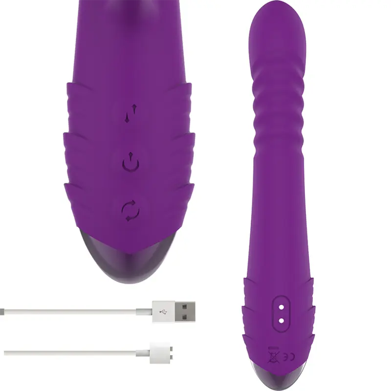 INTENSE - IGGY VIBRADOR MULTIFUNCIÓN RECARGABLE UP & DOWN CON ESTIMULADOR DE CLITORIS MORADO INTENSE FUN