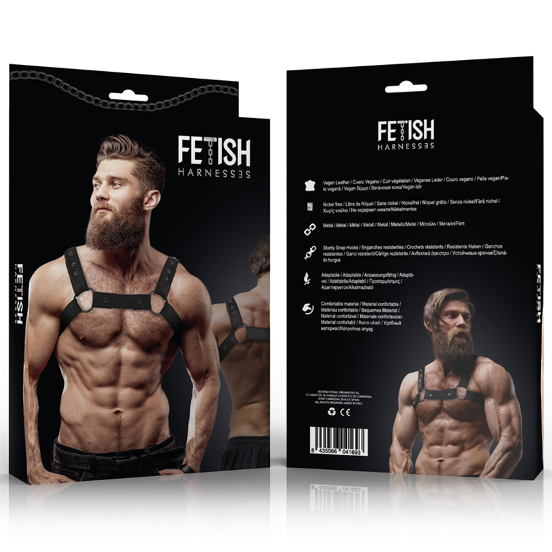 FETISH SUBMISSIVE ATTITUDE - ARNÉS DEPORTIVO AJUSTABLE NEOPRENO PECHO HOMBRE FETISH SUBMISSIVE ATTITUDE