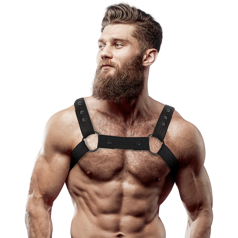 FETISH SUBMISSIVE ATTITUDE - ARNÉS DEPORTIVO AJUSTABLE NEOPRENO PECHO HOMBRE FETISH SUBMISSIVE ATTITUDE