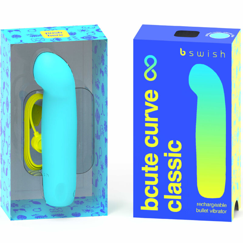 B SWISH - BCUTE CURVE INFINITE CLASSIC VIBRADOR RECARGABLE SILICONA AZUL B SWISH