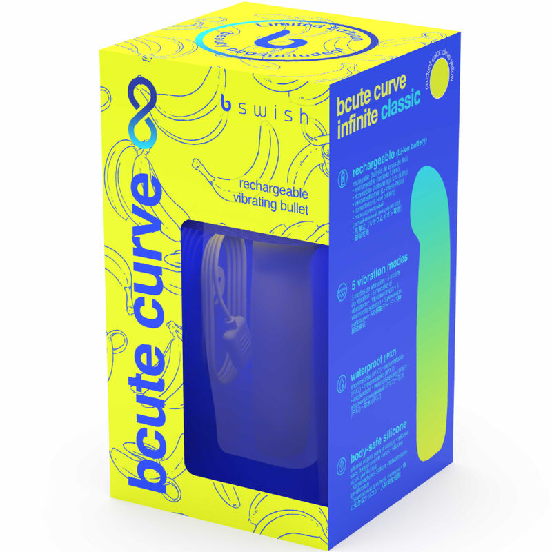 B SWISH - BCUTE CURVE INFINITE CLASSIC EDICION LIMITADA VIBRADOR RECARGABLE SILICONA AMARILLO B SWISH
