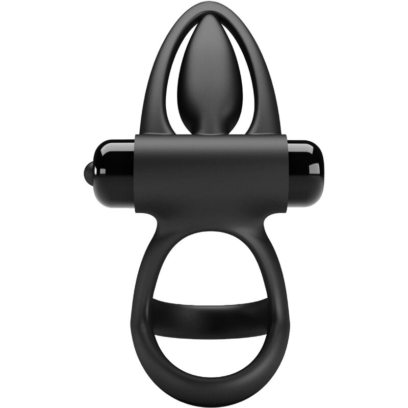 PRETTY LOVE - ANILLO VIBRADOR 10 VIBRACIONES SILICONA NEGRO PRETTY LOVE MALE