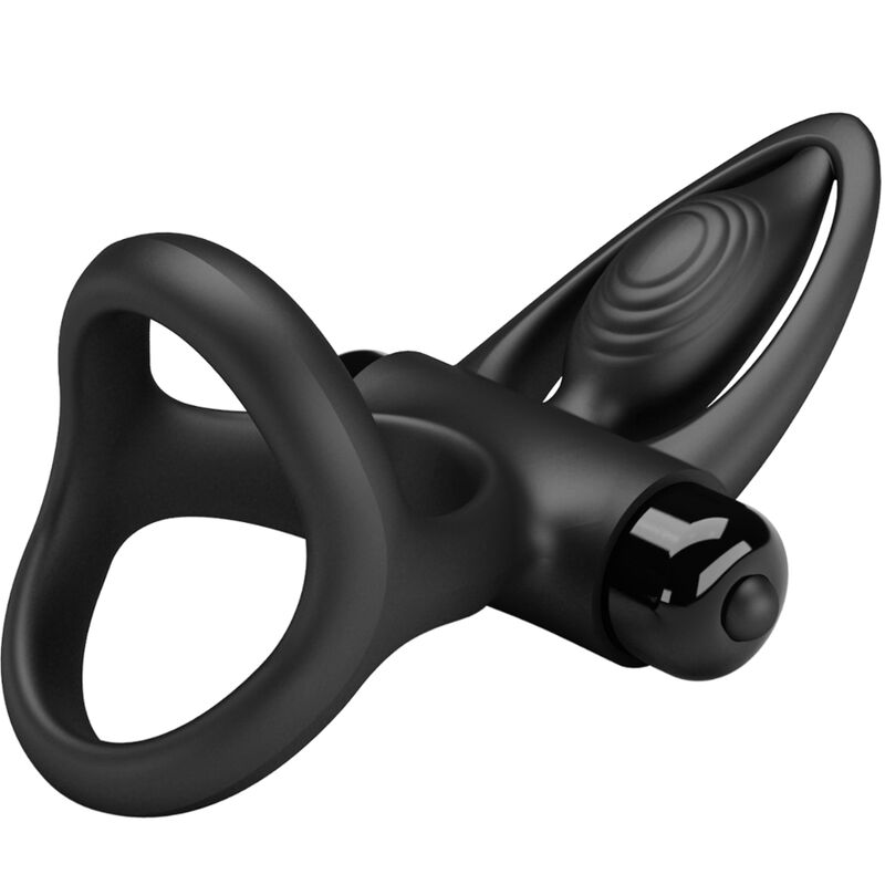 PRETTY LOVE - ANILLO VIBRADOR 10 VIBRACIONES SILICONA NEGRO PRETTY LOVE MALE