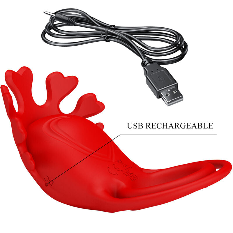 PRETTY LOVE - RUBEN ANILLO VIBRADOR 7 VIBRACIONES SILICONA ROJO PRETTY LOVE MALE