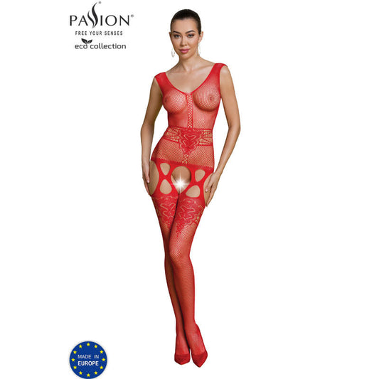 PASSION - ECO COLLECTION BODYSTOCKING ECO BS014 ROJO PASSION WOMAN BODYSTOCKINGS