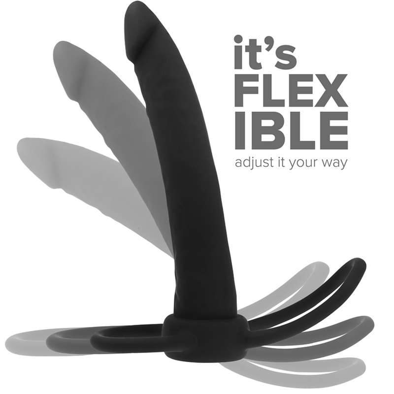 MYTHOLOGY - COBI ONYX ACCOMODATOR ARNÉS PARA DOBLE PENETRACIÓN SILICONA MYTHOLOGY FANTASY DILDO