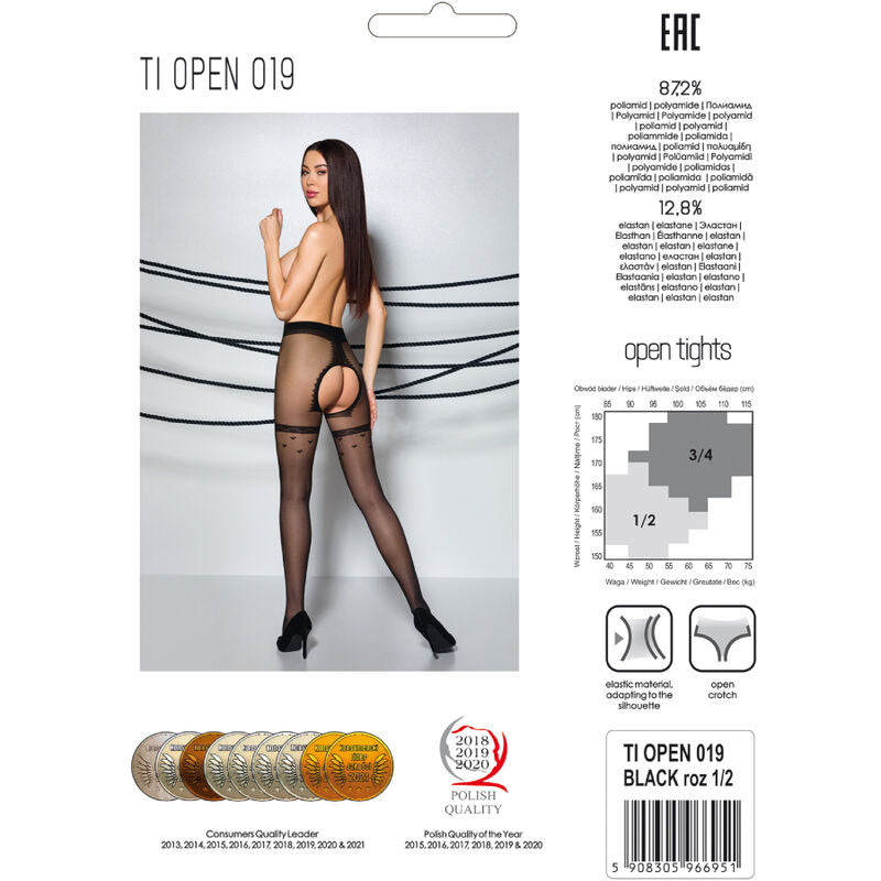 PASSION - TIOPEN 019 MEDIAS NEGRO 1/2 20 DEN PASSION WOMAN GARTER & STOCK