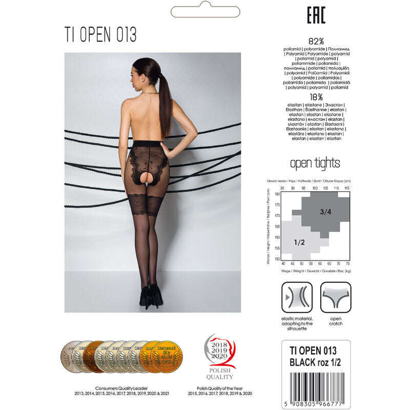 PASSION - TIOPEN 013 MEDIAS NEGRO 1/2 20/40 DEN PASSION WOMAN GARTER & STOCK