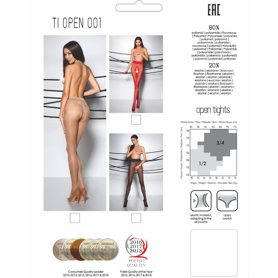 PASSION - TIOPEN 001 MEDIAS NEGRO 1/2 20 DEN PASSION WOMAN GARTER & STOCK
