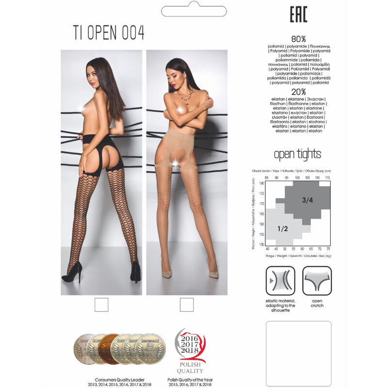 PASSION - TIOPEN 004 MEDIAS NEGRO 3/4 40 DEN PASSION WOMAN GARTER & STOCK