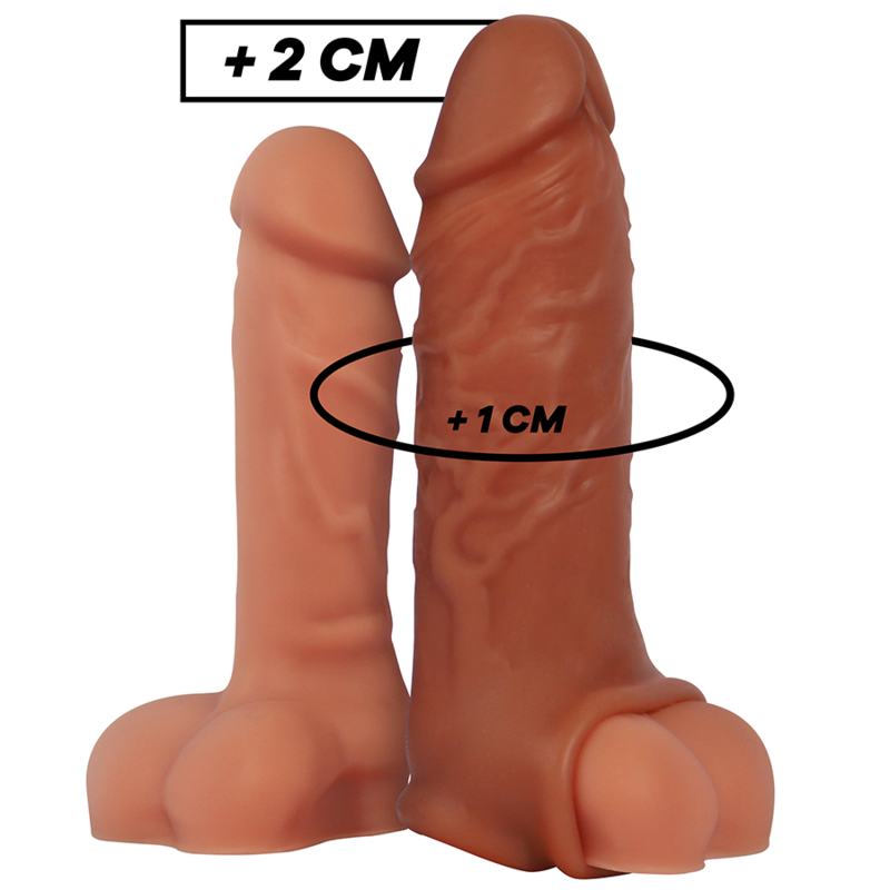VIRILXL - EXTENSIÓN DE PENE LIQUID SILICONE V9 MARRÓN VIRILXL