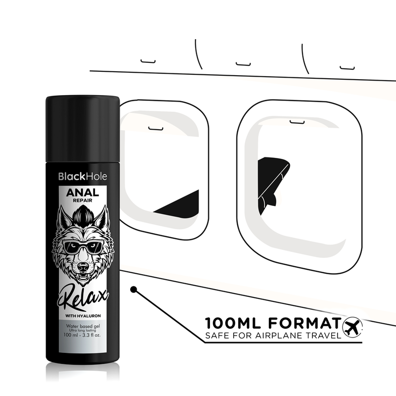 BLACK HOLE - ANAL REPAIR BASE AGUA RELAX CON HYALURON 100 ML BLACK HOLE