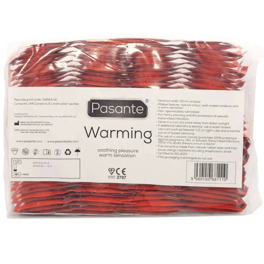 PASANTE - PRESERVATIVO EFECTO CALOR BOLSA 144 UNIDADES PASANTE