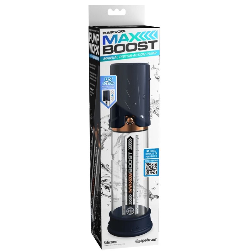 PUMP WORX - BOMBA DE ERECCION MAX BOOST AZUL PUMP WORX