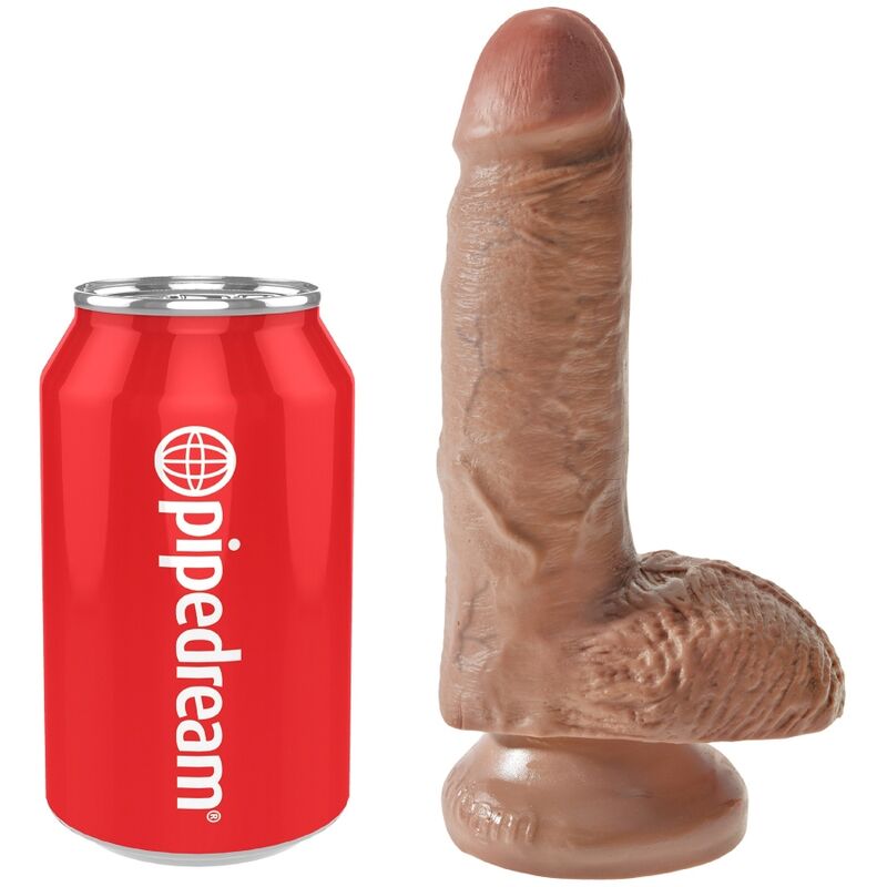 KING COCK - PENE REALISTICO CON TESTICULOS 13.2 CM CARAMELO KING COCK
