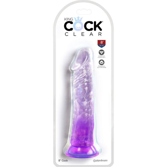 KING COCK - CLEAR PENE REALISTICO 19.7 CM MORADO KING COCK