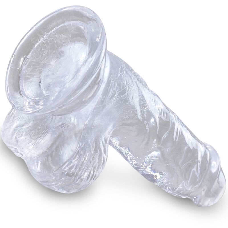 KING COCK - CLEAR PENE REALISTICO CON TESTICULOS 10.1 CM TRANSPARENTE KING COCK