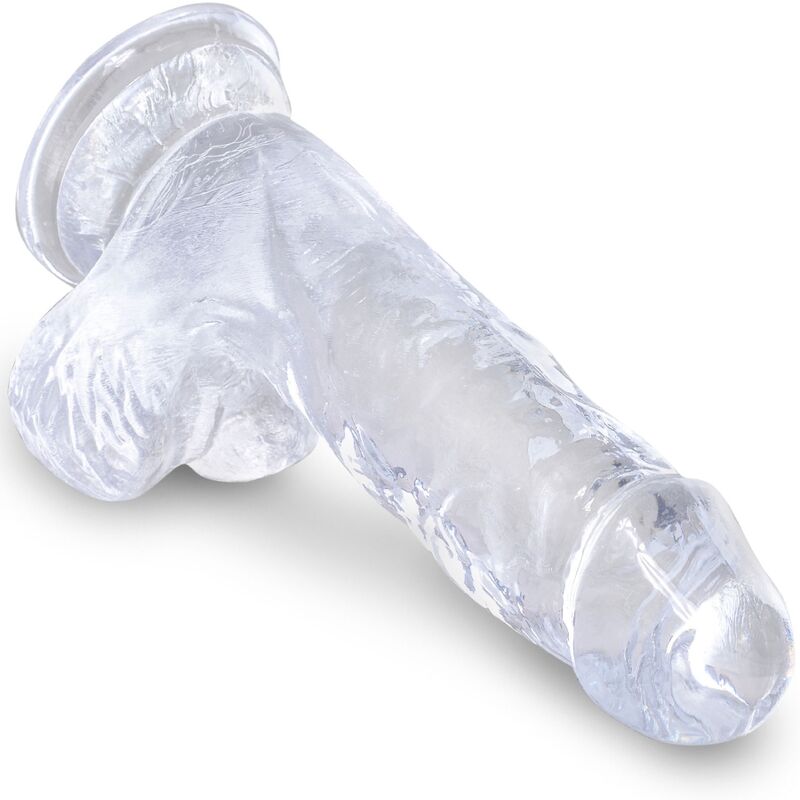 KING COCK - CLEAR PENE REALISTICO CON TESTICULOS 10.1 CM TRANSPARENTE KING COCK