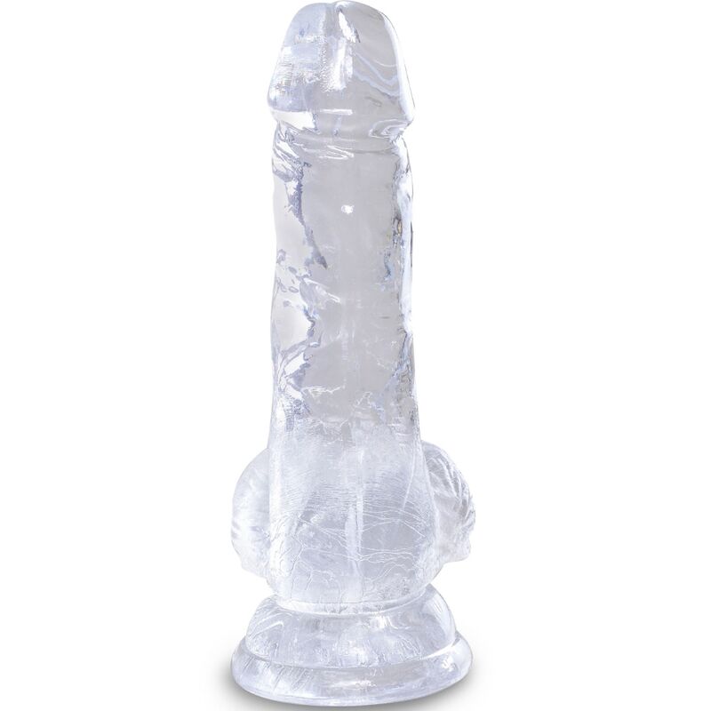 KING COCK - CLEAR PENE REALISTICO CON TESTICULOS 10.1 CM TRANSPARENTE KING COCK