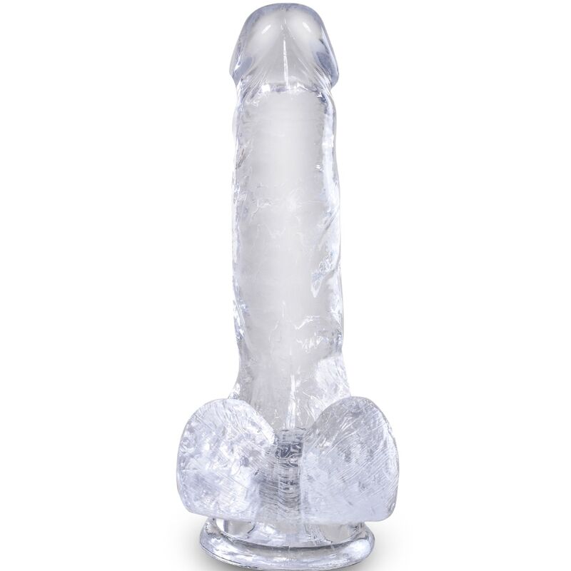 KING COCK - CLEAR PENE REALISTICO CON TESTICULOS 13.5 CM TRANSPARENTE KING COCK