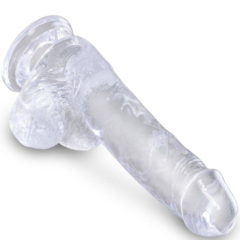 KING COCK - CLEAR PENE REALISTICO CON TESTICULOS 13.5 CM TRANSPARENTE KING COCK