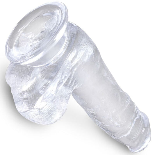 KING COCK - CLEAR PENE REALISTICO CON TESTICULOS 13.5 CM TRANSPARENTE KING COCK