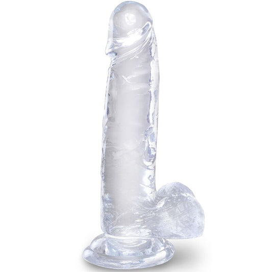 KING COCK - CLEAR PENE REALISTICO CON TESTICULOS 15.2 CM TRANSPARENTE KING COCK