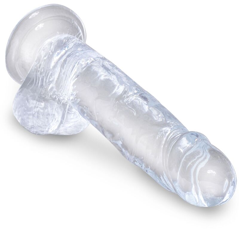 KING COCK - CLEAR PENE REALISTICO CON TESTICULOS 15.2 CM TRANSPARENTE KING COCK